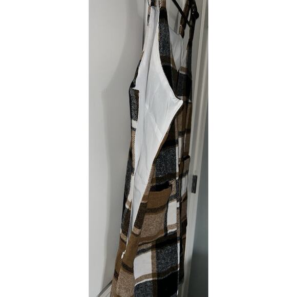 NICE Fall Shacket & Dress Combo – Size XL, Black / Brown / Ivory Plaid, NWT - Picture 12 of 15